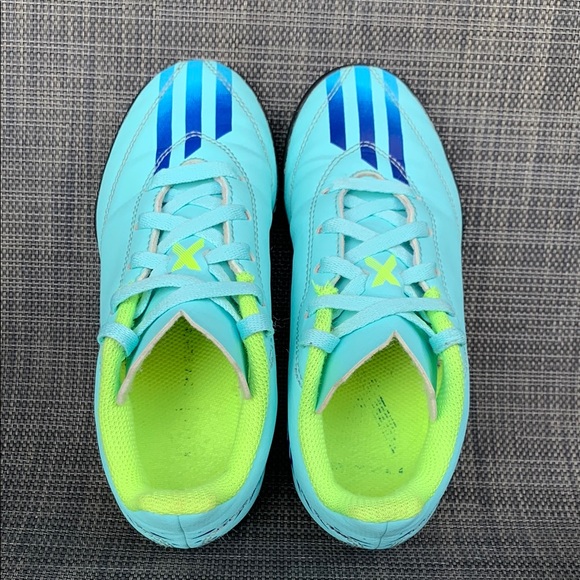 adidas Kids X Speedportal.4 TF Jr. Turf Aqua Soccer Boots Shoes Size 12.5 - Picture 14 of 15